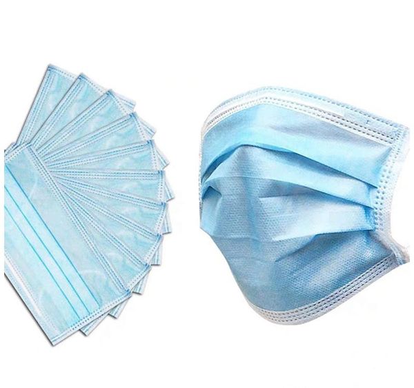 

24hous ship safety disposable face mask 3 layer ear-loop dust mouth masks cover 3-ply non-woven disposable dust mask soft q5