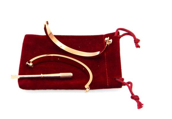 

Горячие новые стальные браслеты серебро розовое золото браслеты женщины мужчины