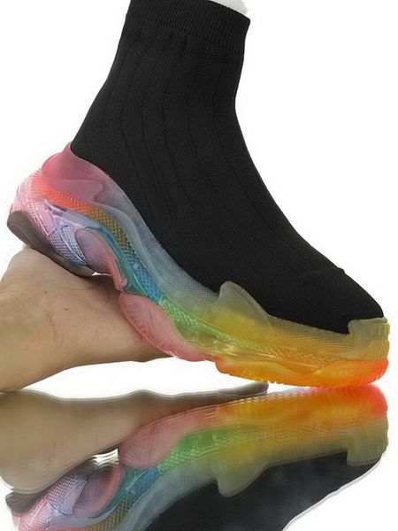 

2019 MEN WOMEN Triple-S knit Mid Sport Running Shoes,yakuda Knitting Fashion Thick Bottom Grandpa's Socks Footwear,trainer Training Sneakers