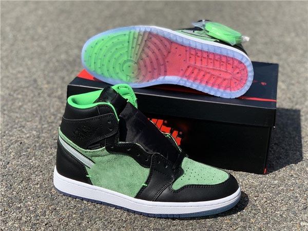 

2020 new air 1 high zoom rage green 3m reflective black tomatillo men basketball shoes outdoor sports sneakers with original box