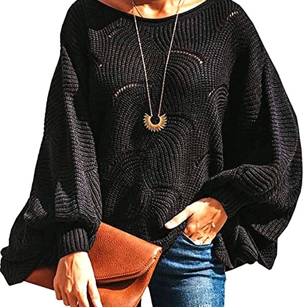 

loose plus size knit sweater women female vintage winter autumn warm white black ladies sweaters pullover jumper fluffy sweater