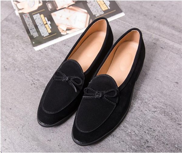 New Fashion Gold Top e Metal Toe Men Velvet Dress shoes Italian mens dress shoes Mocassini fatti a mano 38-47