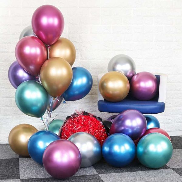 

inch 12 50 metallic toy balloons pcs child latex air quality fashion wedding decor high air kid balls ballwxugb