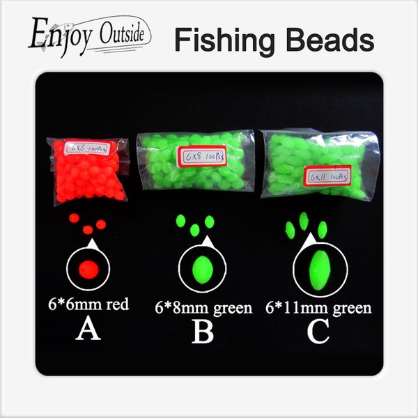 

300pcs mixed the size darkness glow beads round rigs rigs making soft fishing beads soft lure accessory floating tackles