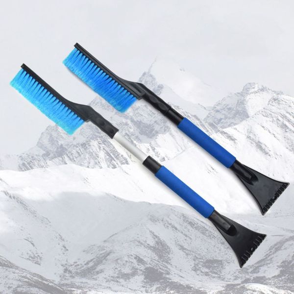 

multifunction adjustable 2 in 1 car ice scraper with brush window roof removal