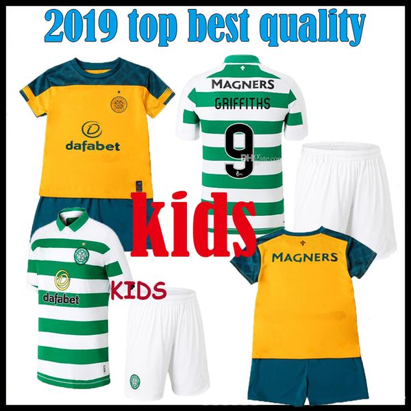 

2019 2020 gla gow celtic kid kit occer jer ey 19 20 fc celtic children home away bitton brown rogic chri tie football hirt