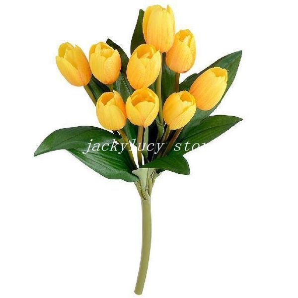 

6 pcs lot) silk flower tulip bouquets (9 heads bunch) artificial flowers home decor