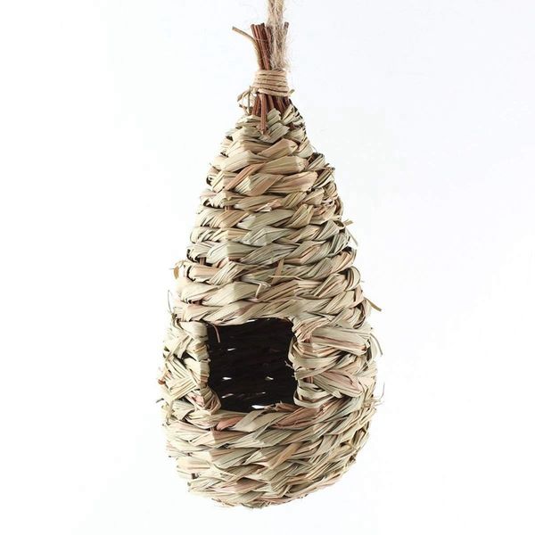 

natural grass of woven hanging birdhouse nest birds house of straw bird house other bird supplies
