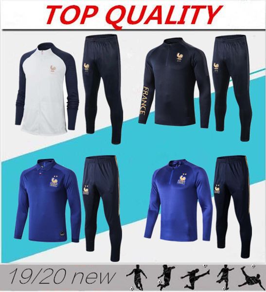 

maillot de foot survetement soccer tracksuit jacket 2019 2020 survÃªtement de football mbappe pogba griezmann football training suit, Black