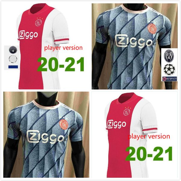

19 20 21 ajax fc soccer jersey de jong tadic de ligt ziyech van beek neres player version thailand 2019 2020 2021 football jersey, Black;yellow