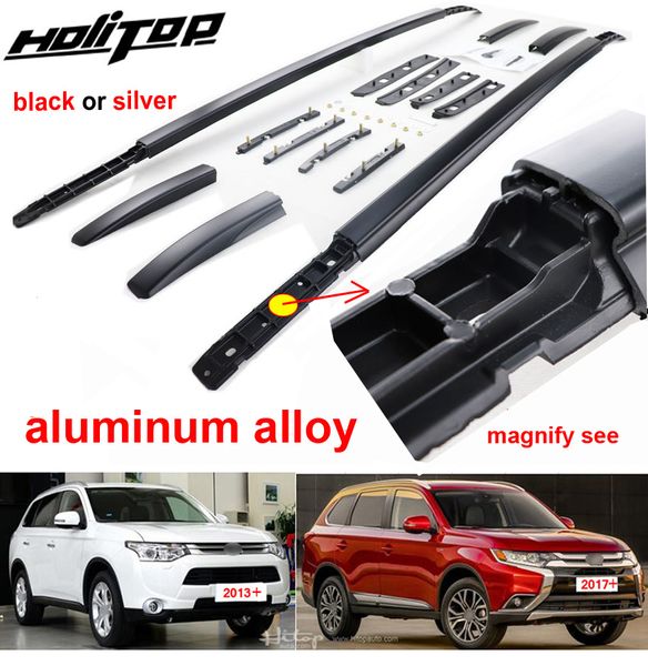 Hottest Roof Rack Roof Rail Bar For Mitsubishi Outlander 2013 2019 Aluminum Alloy Fixing By Screws Free Drill Hole Real Strong Interior For Car