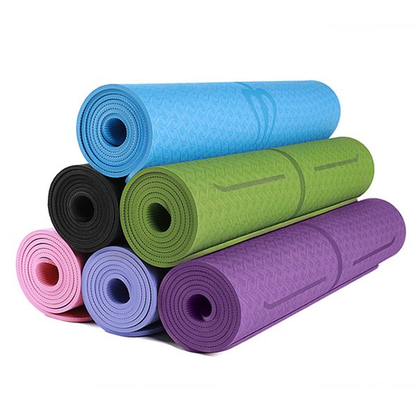 

eco friendly new pattern comfort pilates and stretching cushioned tpe yoga exercise mat