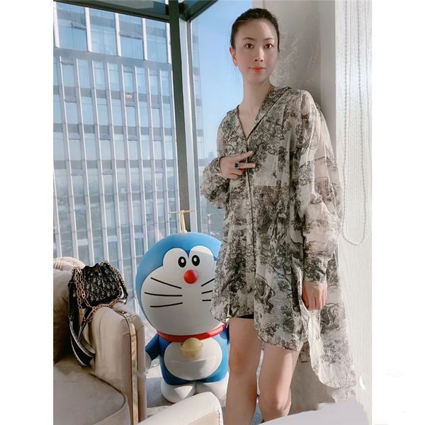 

women new style 100% cotton hand painted long blouse high end women clothes long shirt outerwear casual shirt, White