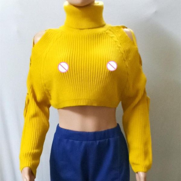 

женщины водолазку повседневный пуловер свитер с длинным рукавом 2020 твердая свитер crop top пуловеры выдалбливают jumper, White;black