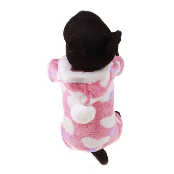 

lovable dogs hooded sweatshirt pink heart printing cotton pets puppy coat hooded animals clothes for teddy chihuahua