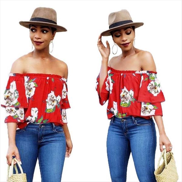

l0250 speed printing loose shoulder l0250 speed printing loose shoulder top, White