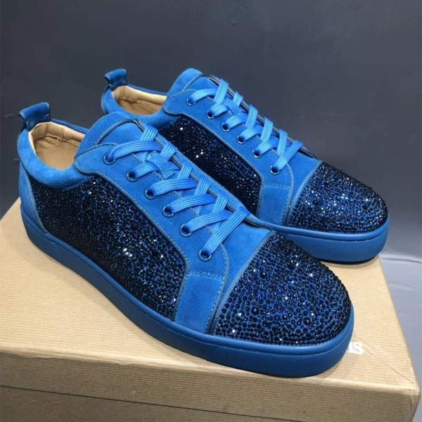 

2020 crystal men flats low big size 38-46 sneaker trendy comfortable mesh fashion lace-up casual sheos zapatos hombre, Black