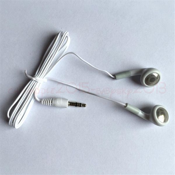 

2000pcs mp3 mp 4 earphone no mic 3.5mm white earphone disposable earphone headphone for gift for concert for iphone price