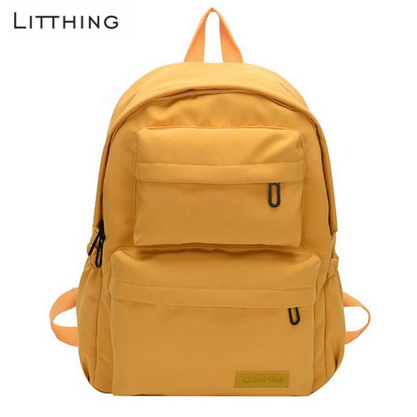

litthing new waterproof nylon backpack for women multi pocket travel backpacks female school bag for teenage girls book mochilas