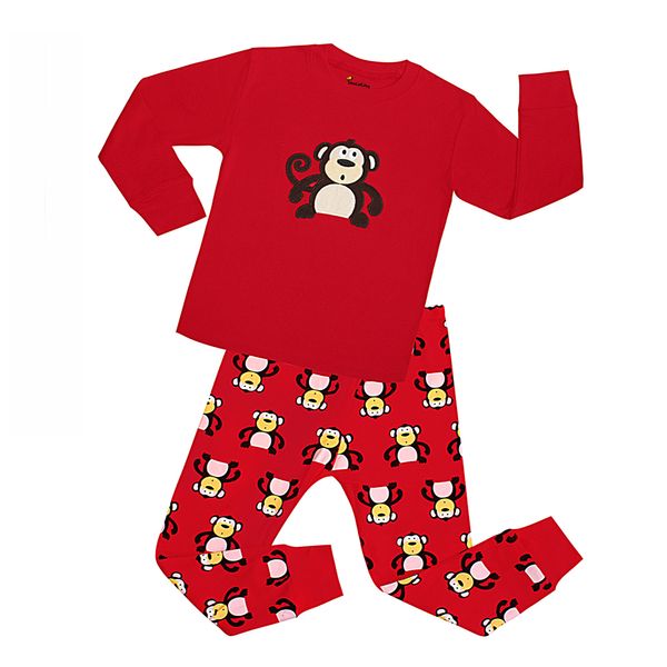 

Kids Monkey Sleepwear Children 100% Cotton Nightwear Boys Girls Superman Pajamas Baby Pyjamas Size 2T-8T For 1-8Years