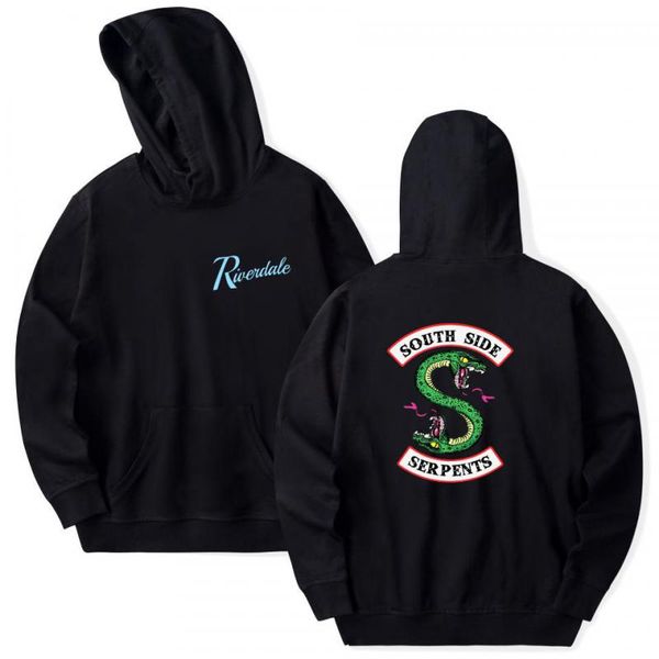 

2019 hoodie sweatshirts plus size south side serpents streetwear spring hoodies men hooded pullover tracksuit, Black