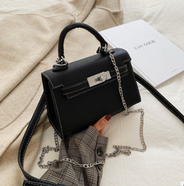 

bonjean the new 2020 fashion platinum air chain hand palmprint carrie tote holds a cross-slant