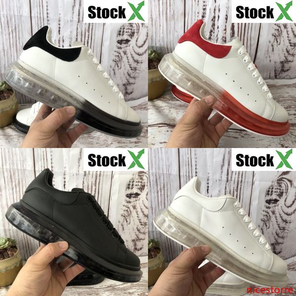 

genuine leather platform crystal sole cushion men women casual shoes velvet suede triple black white red pink luxury mens designer sneakers