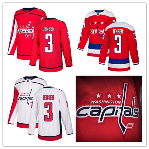 

men's nick jensen jersey washington capitals 3 red home breakaway premier alternate white away hockey jerseys women's youth stitch, Black;red