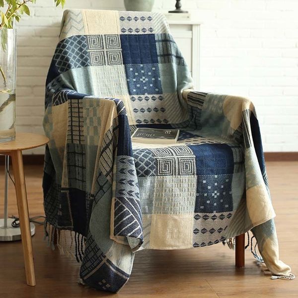 

1pcs chenille plaid nap travel tassel blanket sofa bed sleeping cobertor chair decorative throw blanket home decoration tz57001