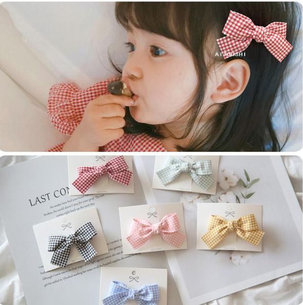 

kids заколками заколки головных уборов 4шт плед девушки бигуди детей хлопка заколки для девочек детские аксессуары j196, Slivery;white