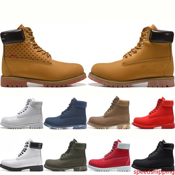 

дизайнерские сапоги для мужчин женские девушки тройной черный белый красный камуфляж кожа ковбой зимние сапоги работа лодыжки платформы мужс