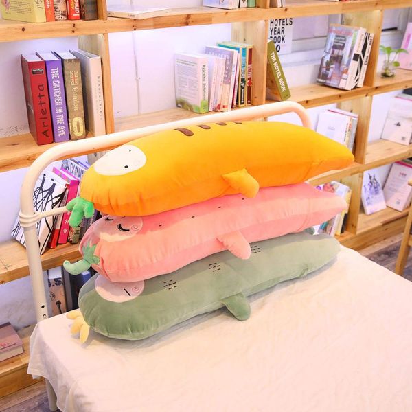 

long fruits doll pillow elastic soft bolster down cotton plants strawberry pineapple carrot cactus overnight 70/100/140cm