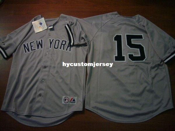 

custom majestic new york #15 thurmon munson sewn baseball jersey gray any size mens stitched jerseys big and tall size xs-6xl for sale, Black;blue