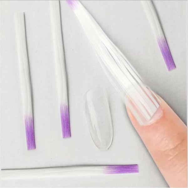 

1 set /3 sets/5 sets professional fiberglass nail long extension form beauty tool manicure diy nail art gifts glass fiber extend, Red;gold