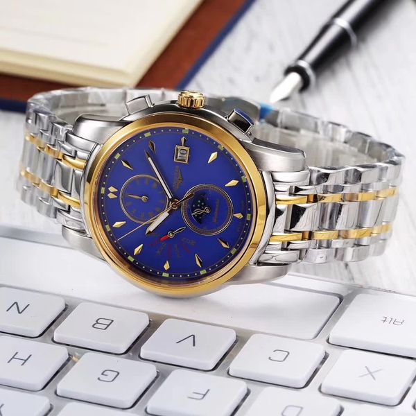 

2020 style in box mens watch man wristwatches size 40*12mm @411205, Slivery;brown
