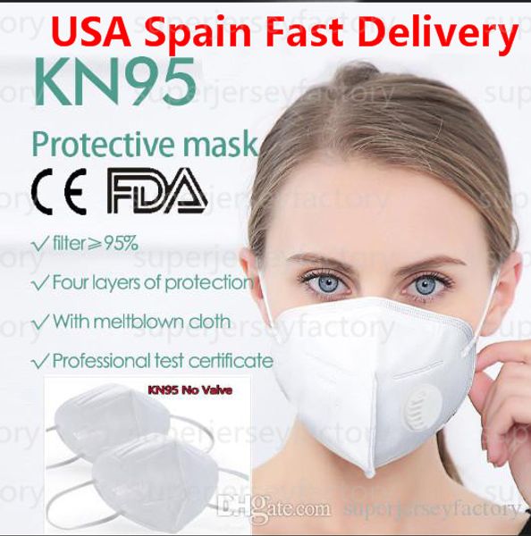 

KN95 N95 маски FFP2 CE FDA одобренные клапанные многоразовые с дыхательным клапаном воздушный фильтр респиратор рот маски для лица США быстрая доставка