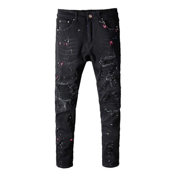 

2020 amirl jeans #578 famous brand designer luxury jeans men fashion street wear mens biker jeans man popular hip hop pants, Blue