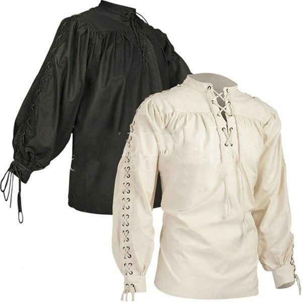 

new fashion spring autumn cotton linen shirts for men long sleeve belt casual shirts male o-neck vintage social blouses, White;black