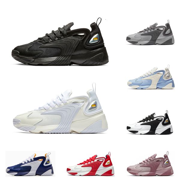 

2019 zoom 2k m2k running shoes for men women triple black creamy white grey blue sport sneaker outdoor trainers size 36-45