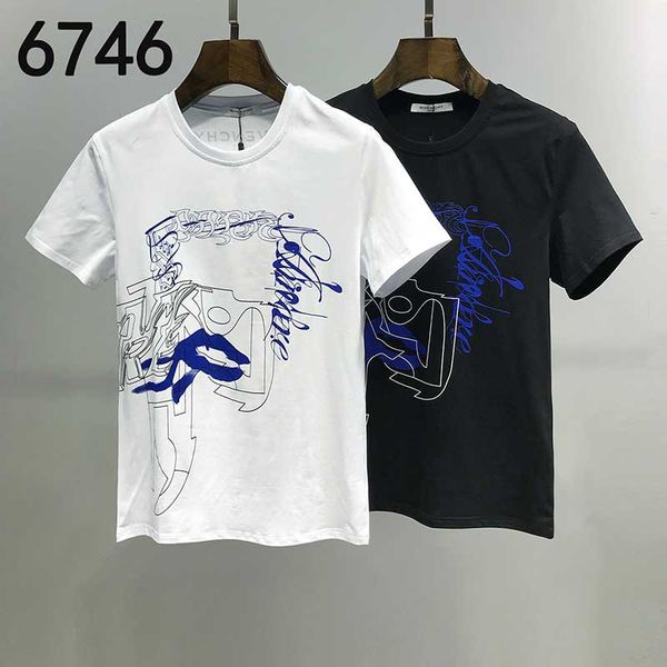 

2020 new designer quality cotton new style-neck short sleeve t shirt men t-shirt fashion style sports t shirt $, White;black