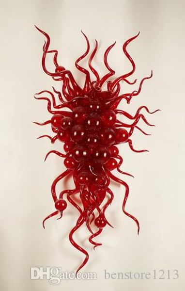 

luxury home l decorations murano red glass ceiling led light style modern hand blown glass crystal chandelier lighting