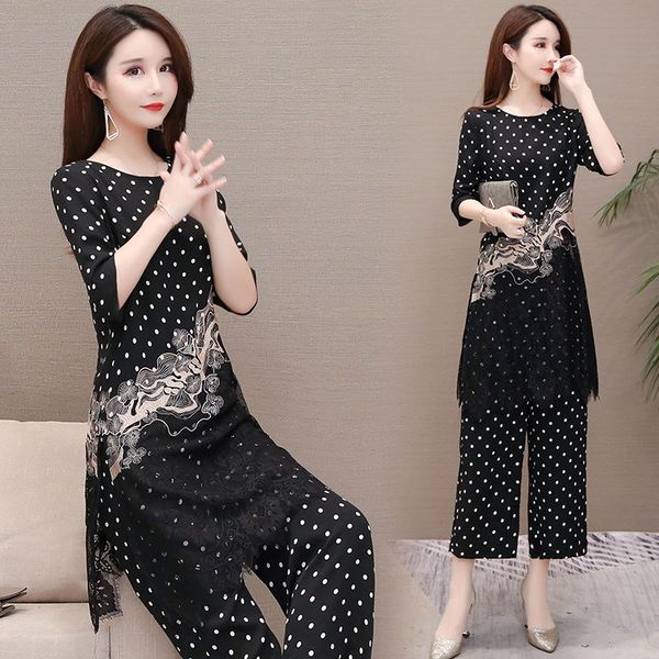 

fashion stitching two piece set summer costumes for women plus size 5xl woman suit conjunto feminino ensemble femme survetement, White