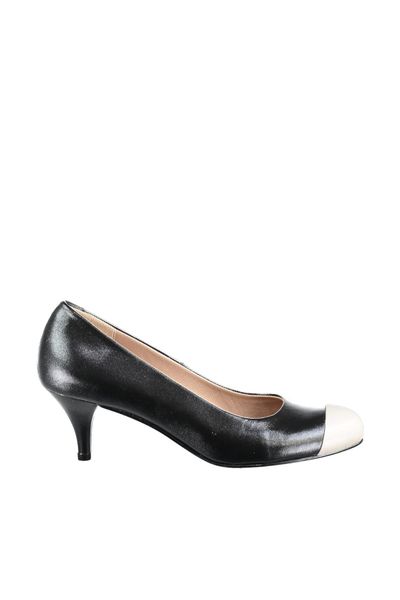 

pearl genuine leather black women 's high-heeled shoes 120117442420