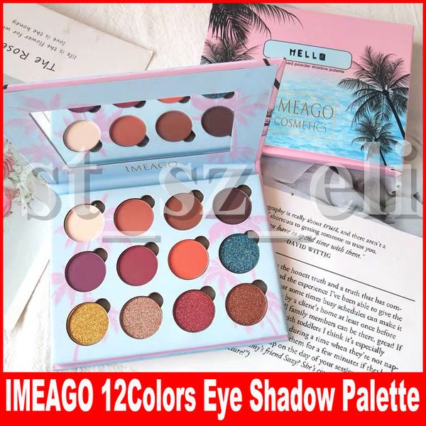 

imeago cosmetics eye makeup 12 palette водостойкая матовая мерцание тени для век 12 цветная пудра с пудрой shadow высококачественная