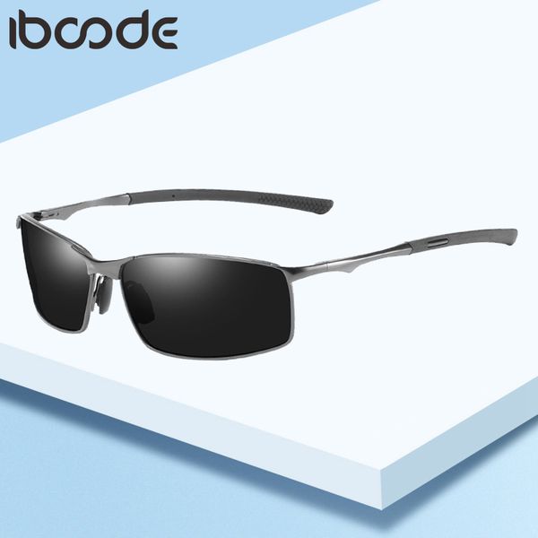 

iboode aluminium polarized pchromic sunglasses men women chameleon change color sun glasses day night vision driving eyewear, White;black