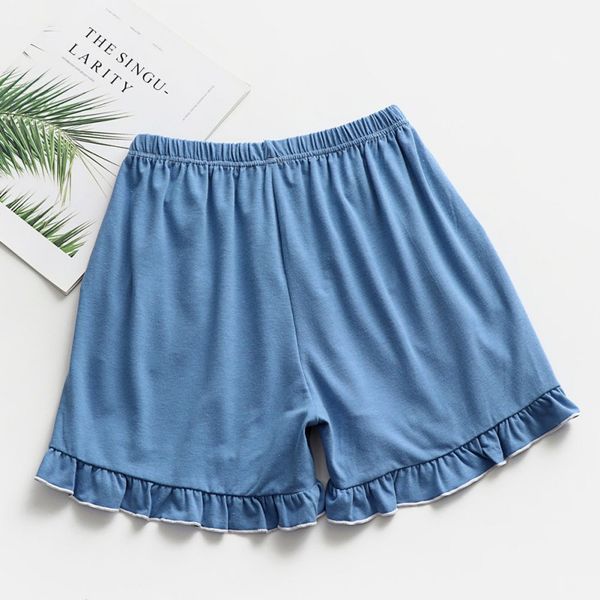 

summer loose short sleep elastic waist bottoms women sleep bottoms shorts ladies casual solid color shorts, Black;red