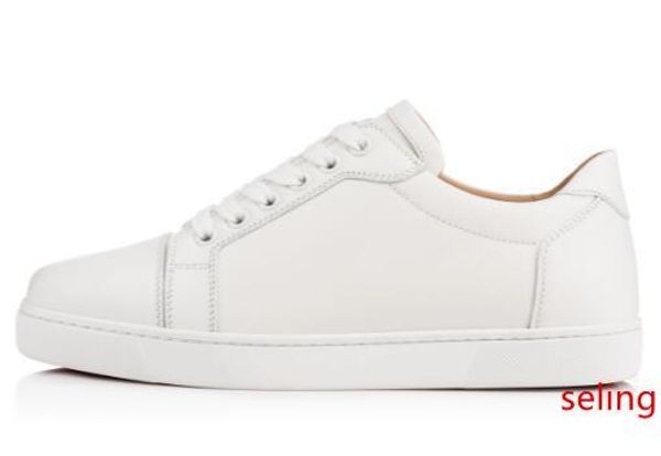 

famous paris shoes white black leather sneakers red bottom junior flats men shoes vieira flat luxury lowcut wholesale