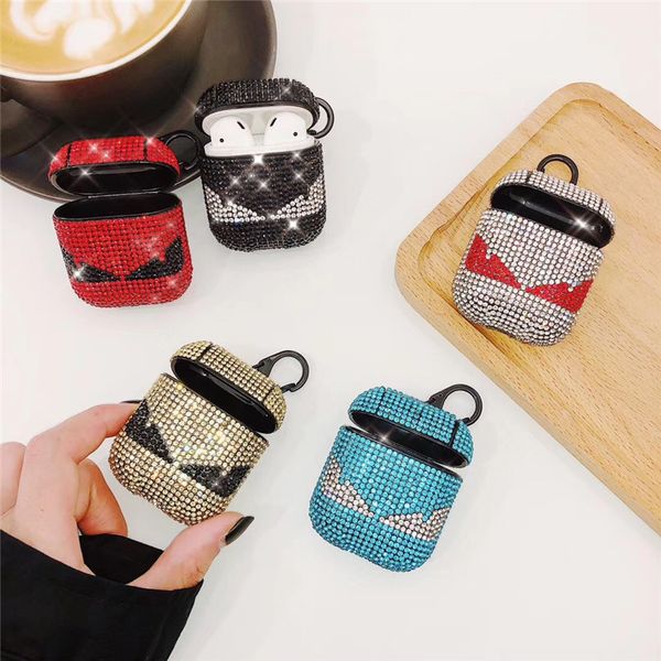 

EGEEDIGI For Apple Airpods High quality eyes are Diamond flash Case Soft Ultra Thin Protector Cover for Air pods2 Earphone Case