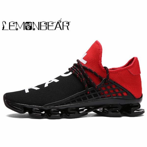 

2019 fashion casual shoes for men breathable spring blade camping shoes men sneakers bounce summer outdoor flats, Black