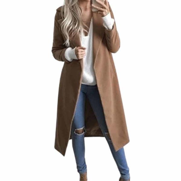 

женская мода шерстяные бленды пальто женский осень зима повседневный open стич trench outwear overcoats с длинным рукавом шинели yf181, Black;gray